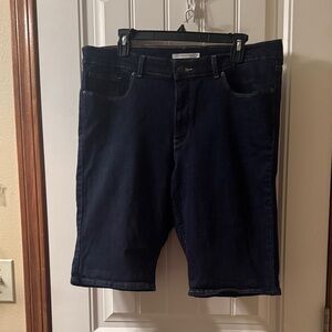 Women's Dark Blue Denim Shorts